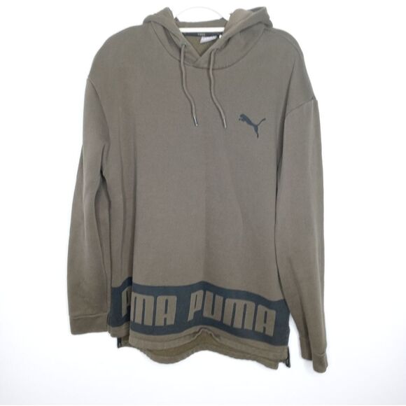 Puma hoodie in olive green size large - Picture 1 of 6